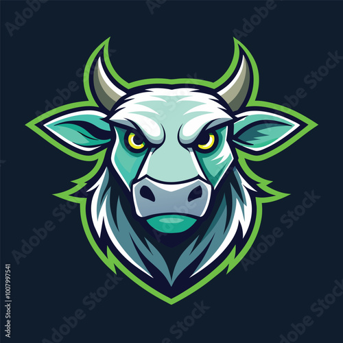 bull esport mascot vector illustration