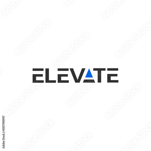 Elevate logo typography in simple and modern style. 