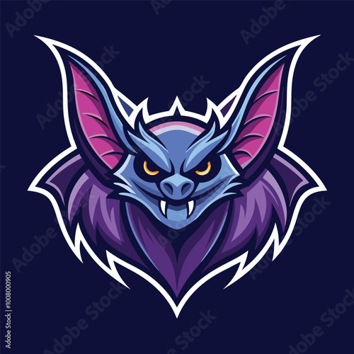 bat esport mascot vector illustration