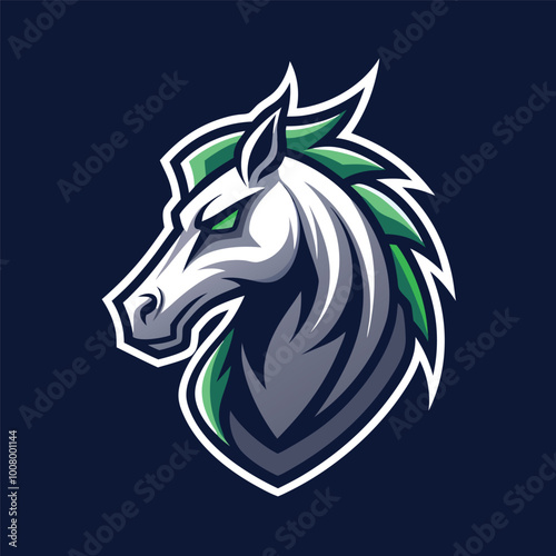 horse esport mascot vector illustration
