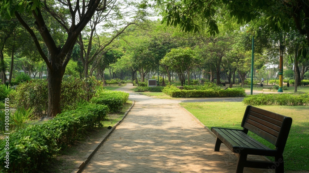 The peaceful and green surroundings of Thao Suranaree Memorial Park in the heart of Korat. The peaceful and green surroundings of Thao Suranaree Memorial Park in the heart of Korat.