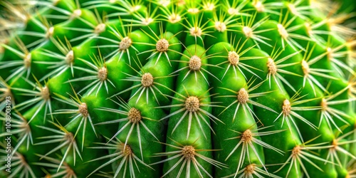 Wallpaper Mural Exotic Tropical Green Cactus Texture with Spines for Nature and Botanical Backgrounds and Designs Torontodigital.ca