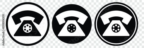 Telephone icon. Phone icon set, Telephone call sign, Contact us. Hung up, call pick up sign. Call sign. Vector illustration.
