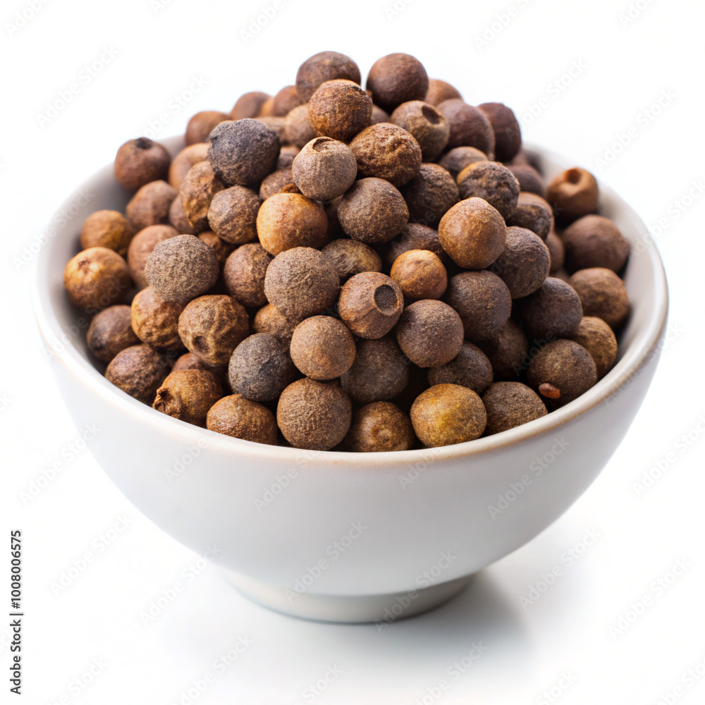 pepper in a bowl. food, spice, allspice, pepper, brown, ingredient, isolated, white, closeup, seed, seasoning, pimento, nut, dried, dry, snack, seeds, healthy, condiment, cooking, macro, organic, frui pepper in a bowl. food, spice, allspice, pepper, brown, ingredient, isolated, white, closeup, seed, seasoning, pimento, nut, dried, dry, snack, seeds, healthy, condiment, cooking, macro, organic, frui