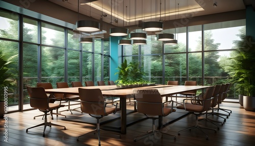 Sleek corporate meeting room with contemporary design and state-of-the-art technology