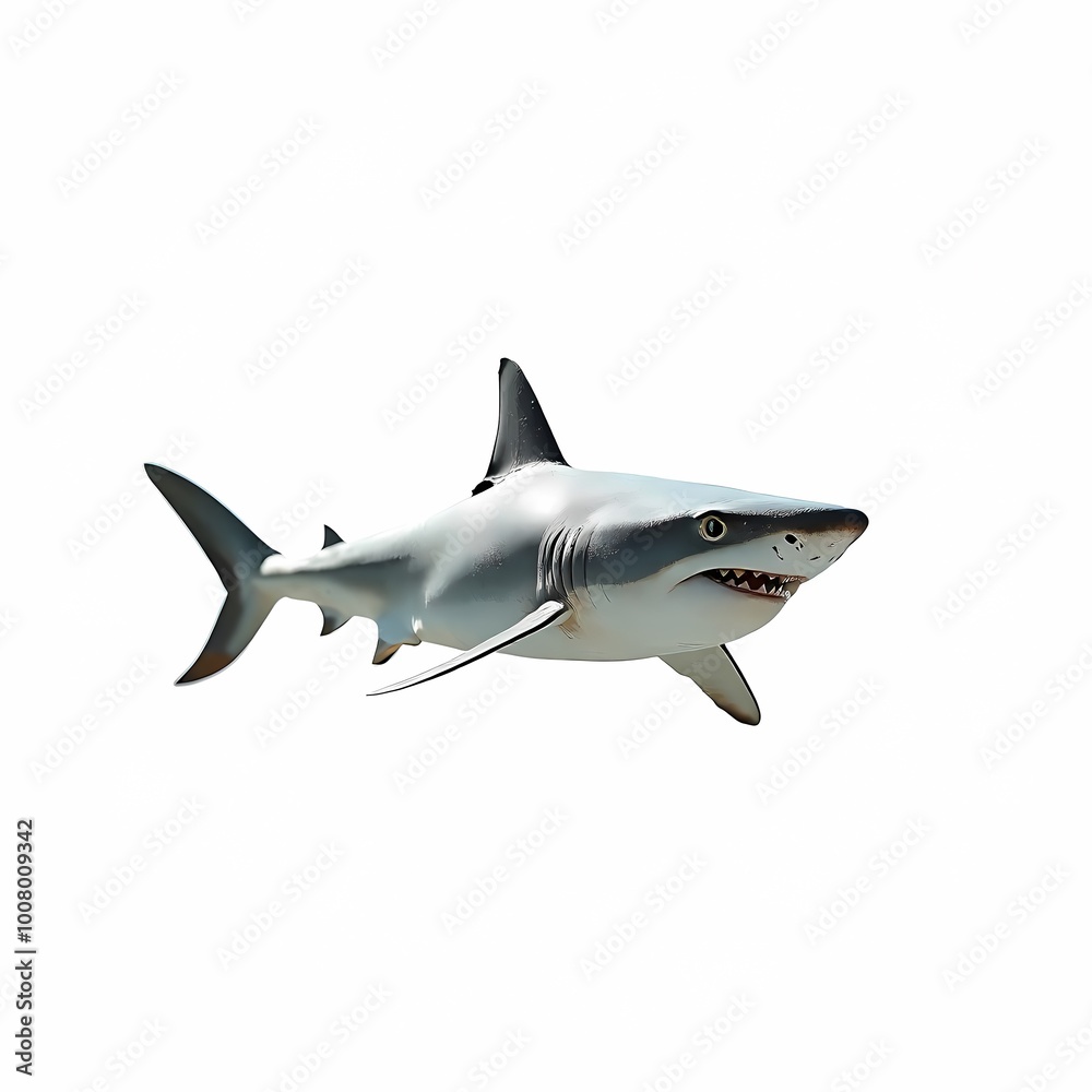 shark isolated on plain white background shark isolated on plain white background