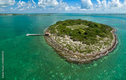 Pier and Indian Historic State park island in the Florida Keys, Florida, United States. photo