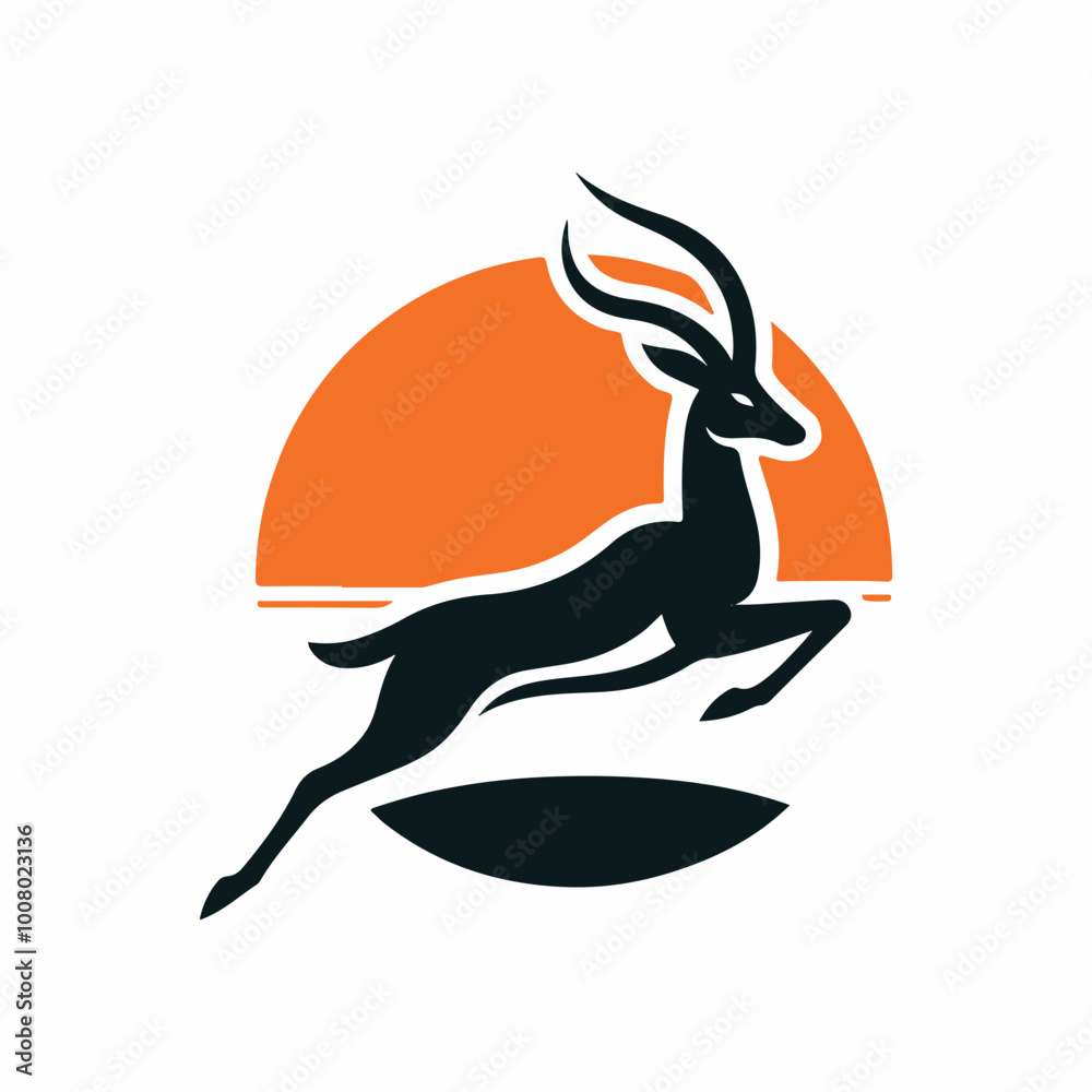 Antelope Logo Silhouette Vector Illustration Antelope Logo Silhouette Vector Illustration