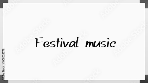 Festival music のホワイトボード風イラスト