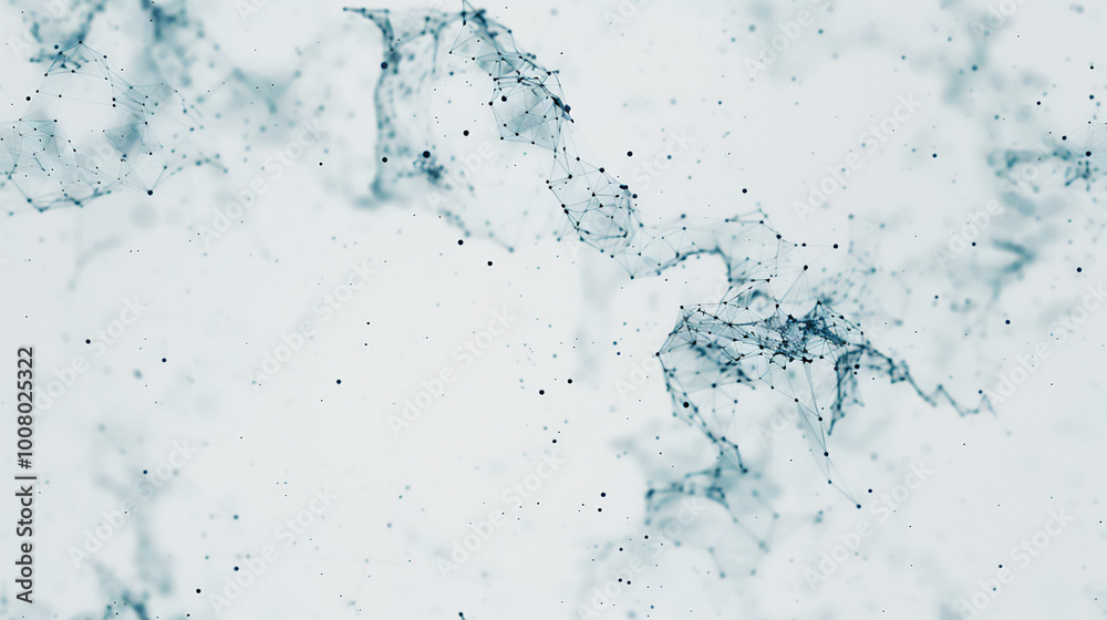 Abstract Network of Molecular Connections on Light Background Abstract Network of Molecular Connections on Light Background