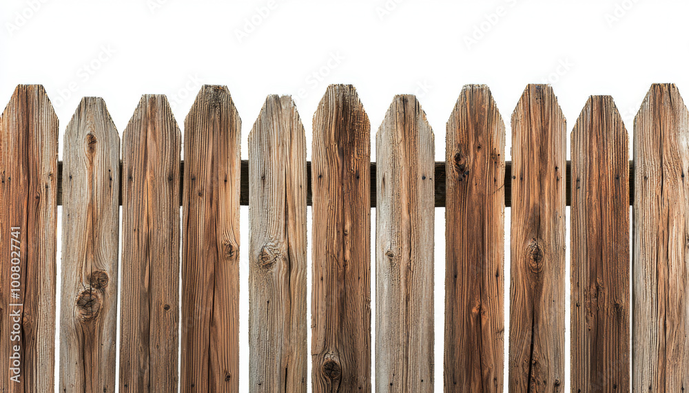 A close-up view of a wooden fence, showcasing its weathered texture and rustic charm. A close-up view of a wooden fence, showcasing its weathered texture and rustic charm.