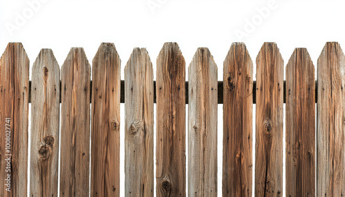 A close-up view of a wooden fence, showcasing its weathered texture and rustic charm.