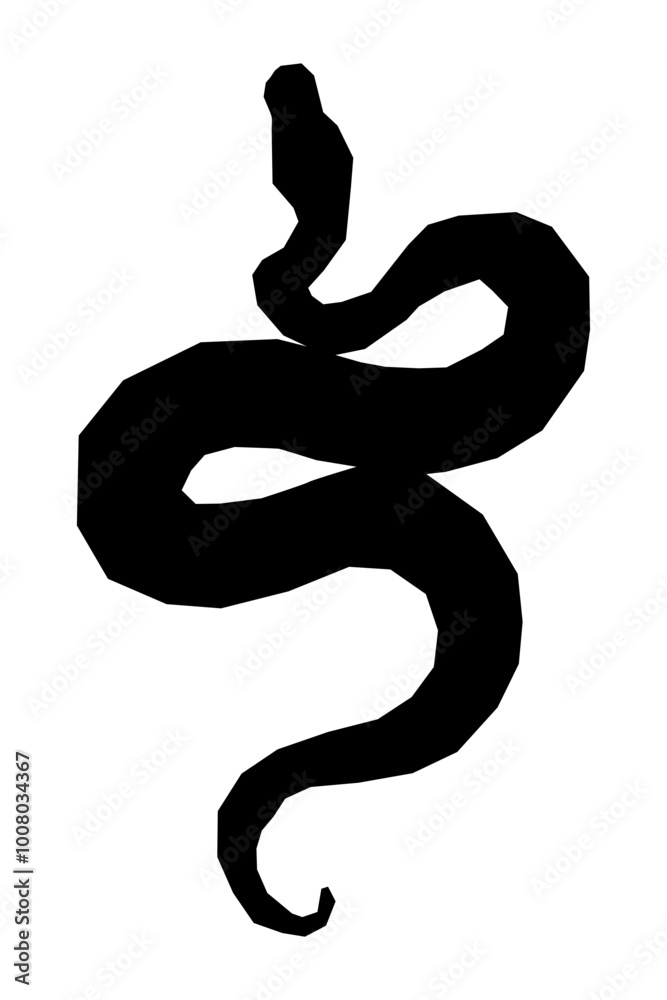 Fototapeta premium black silhouette of snake