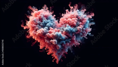 PNG Heart-shaped smoke art design