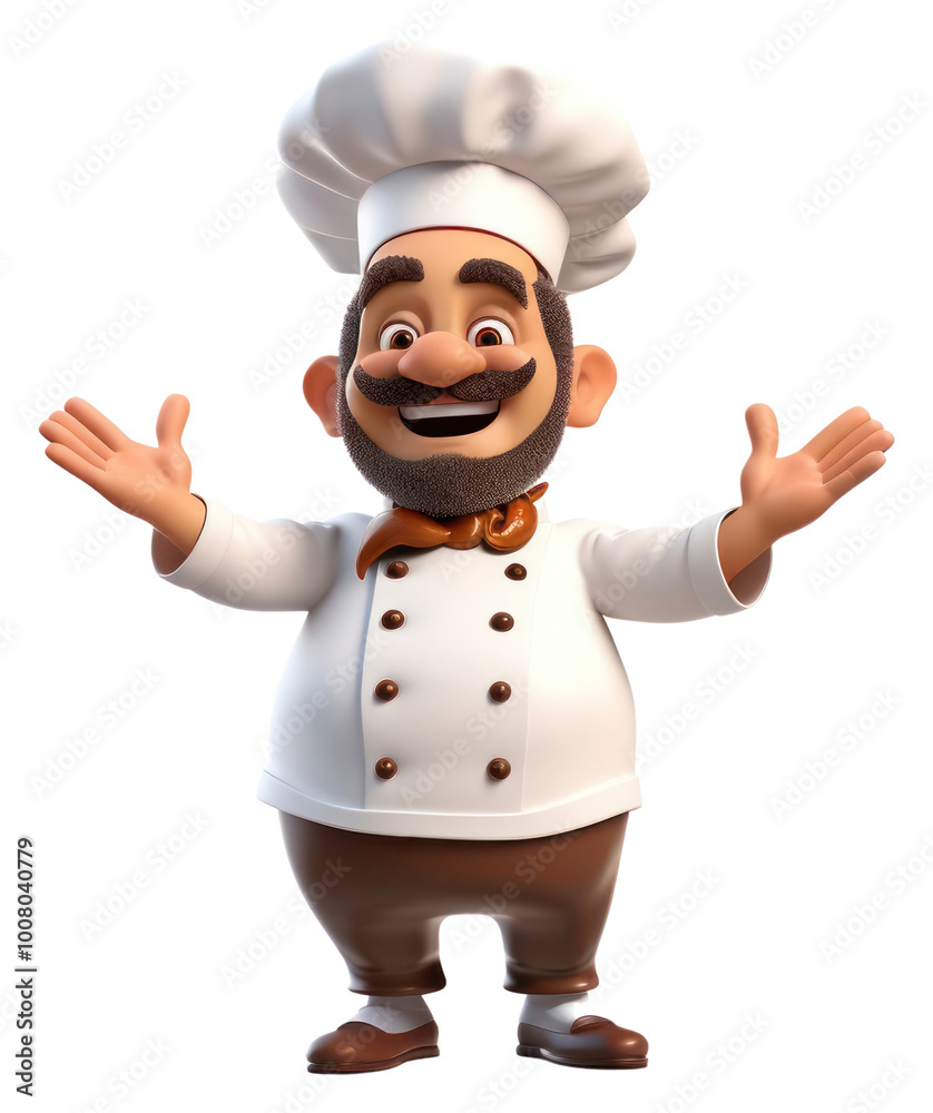 PNG Chef white background celebration gesturing. PNG Chef white background celebration gesturing.