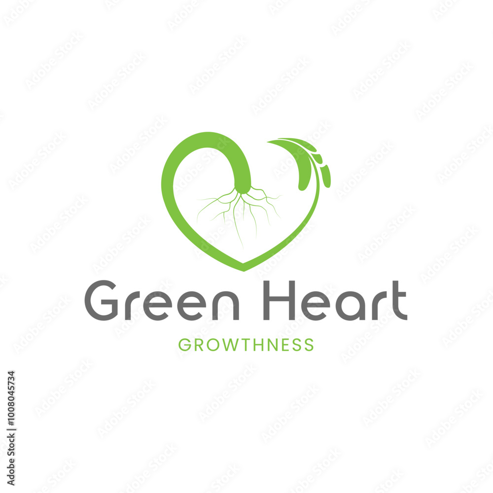 Creative green heart logo blending leaf and root elements, perfect for eco-friendly businesses, sustainability projects, and environmental branding.
Creative green heart logo blending leaf and root elements, perfect for eco-friendly businesses, sustainability projects, and environmental branding.