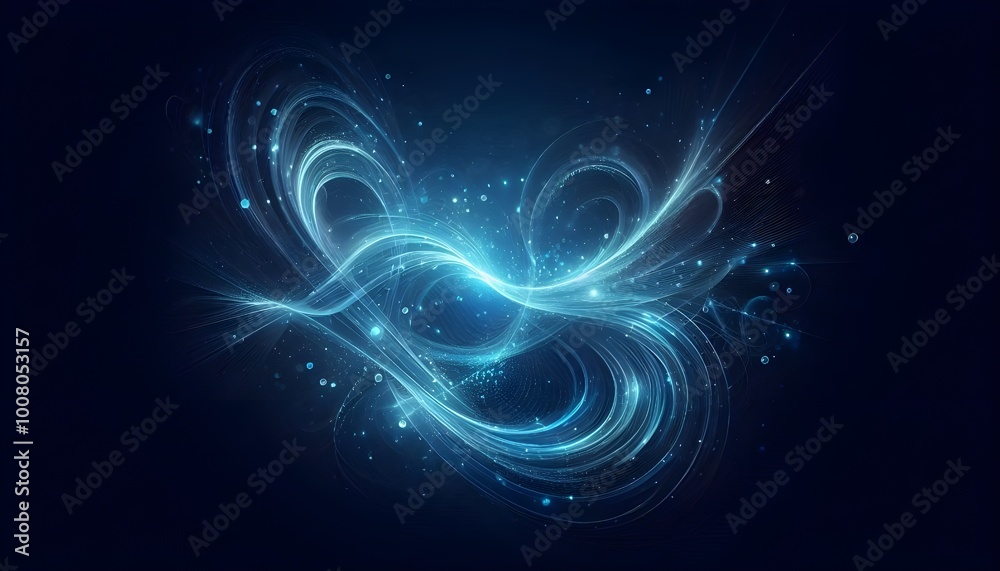 Obraz premium PNG Abstract blue light waves motion