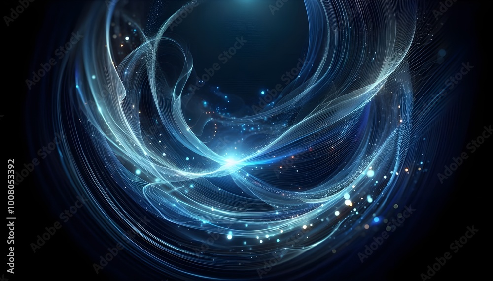PNG Abstract blue light waves motion PNG Abstract blue light waves motion