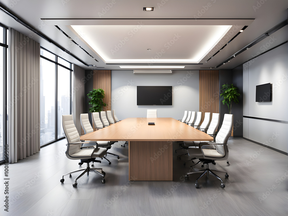 modern business office conference room, 3d rendering modern business office conference room, 3d rendering