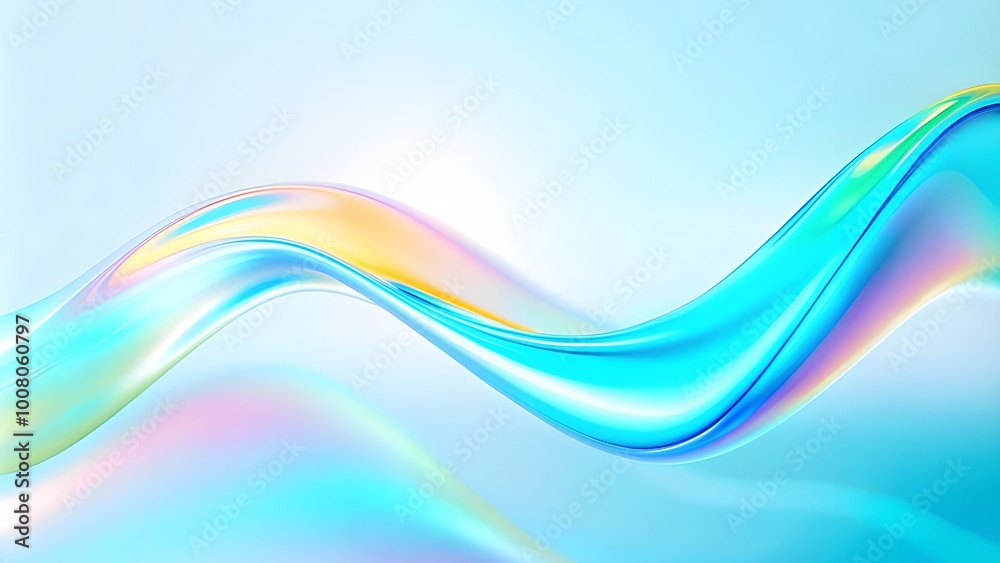 Soft Abstract minimalist wavy background in cool blue tones. Abstract fluid iridescent holographic bright neon curved wave in motion colorful background 3d render. Soft Abstract minimalist wavy background in cool blue tones. Abstract fluid iridescent holographic bright neon curved wave in motion colorful background 3d render.