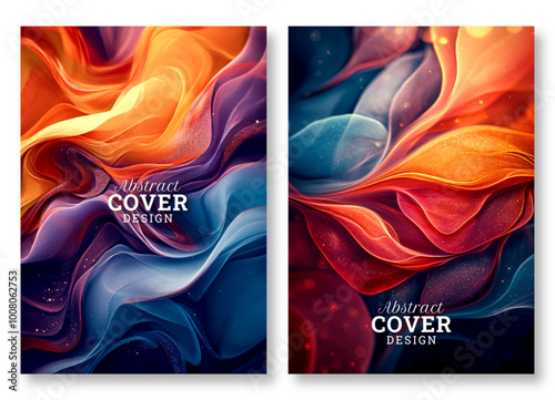 Abstract colorful swirl art design Brochure cover template design, Luxury invitation card background, modern texture, colorful art, Hand drawn texture design, invitation, abstract background, cover
