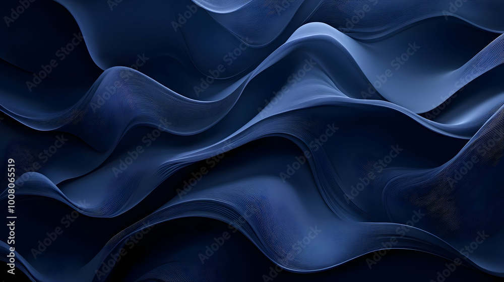 Obraz premium Abstract Background with Navy Blue Waves