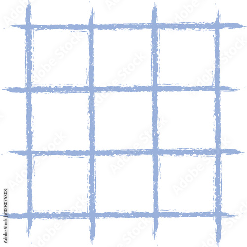 Vector hand drawn cute checkered pattern. cottagecore Doodle Plaid geometrical semitransparent simple texture. Crossing lines. Abstract cute delicate pattern