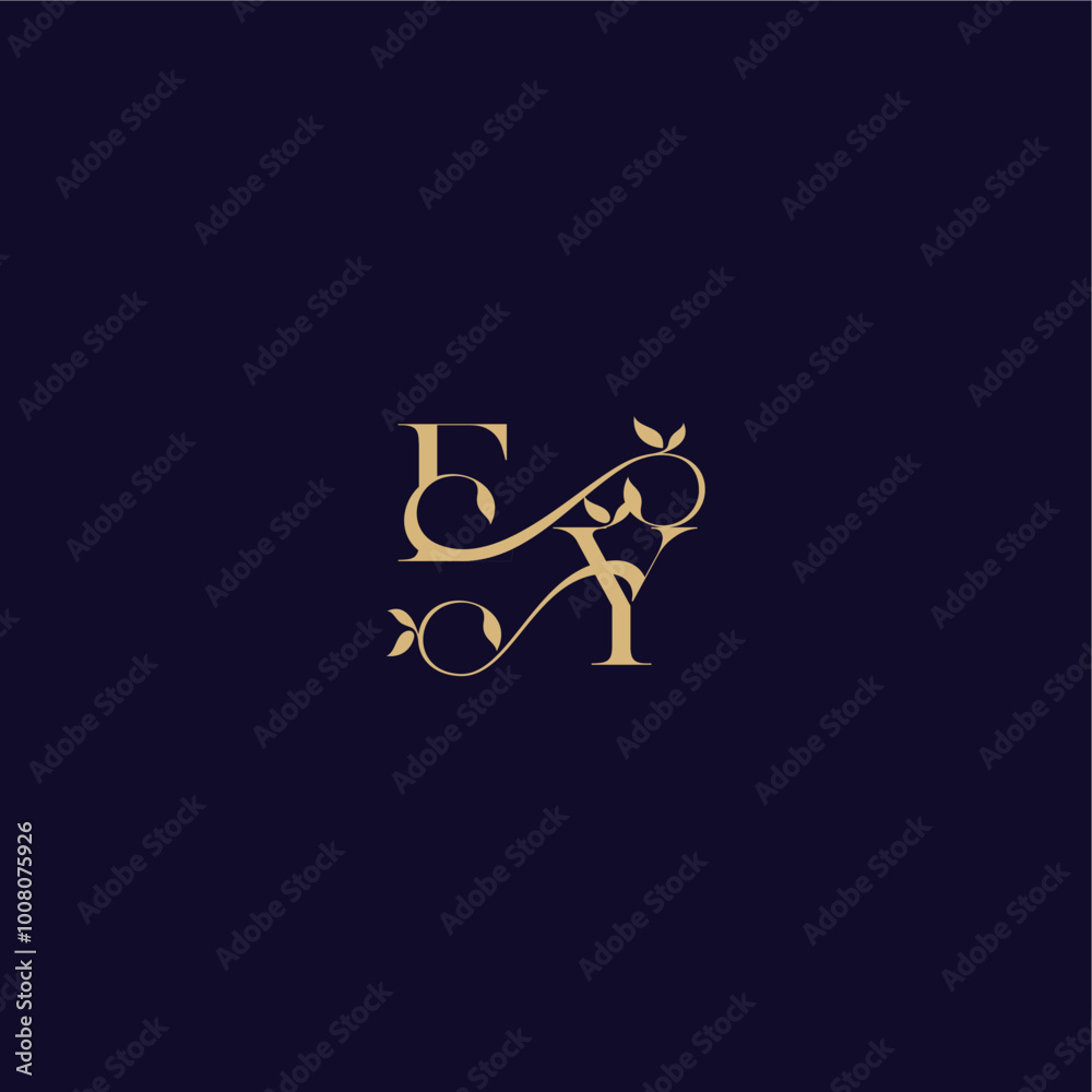 wedding initial EY organic and elegant concept beauty leaf monogram logo letter wedding initial EY organic and elegant concept beauty leaf monogram logo letter
