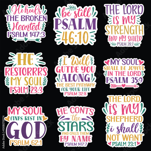 bible verses stickers bundle, bible verses sticker designs bundle, bible verses sticker design