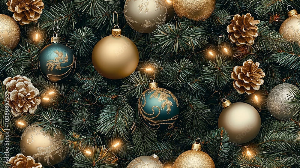 Elegant Christmas Ornaments with Gold and Silver Details Elegant Christmas Ornaments with Gold and Silver Details