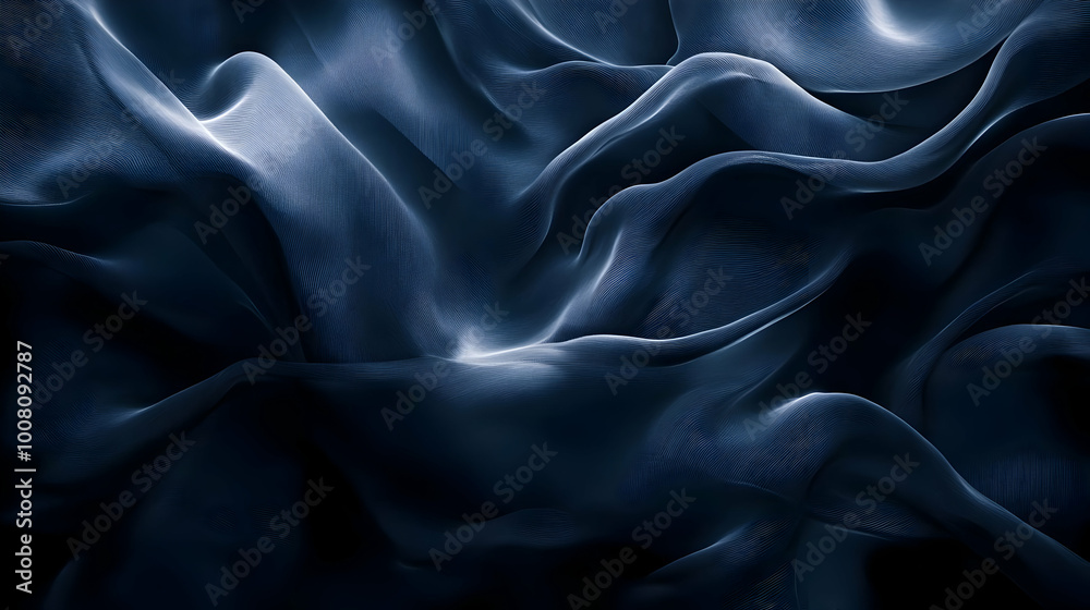 Fototapeta premium Abstract Blue Fabric Background
