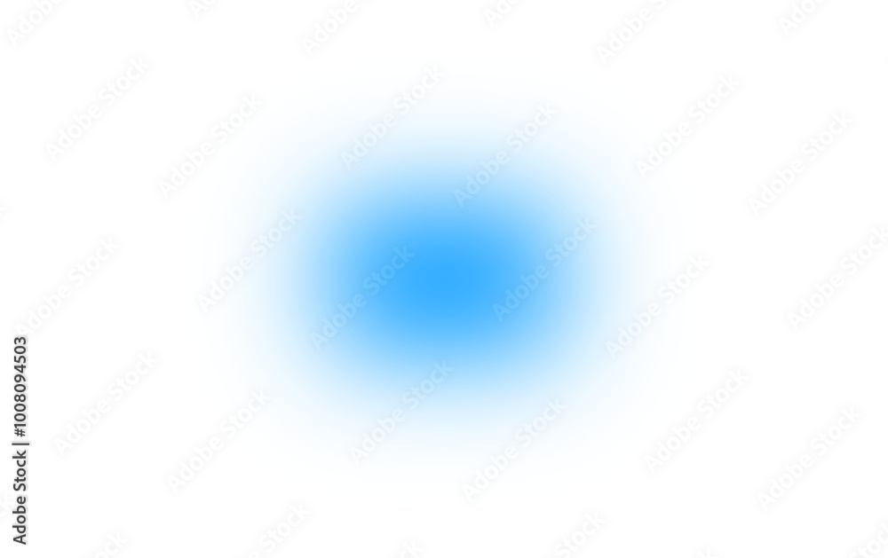 Blue round gradient transparent background