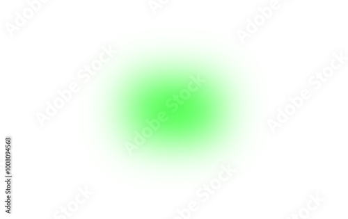 Green round gradient transparent background