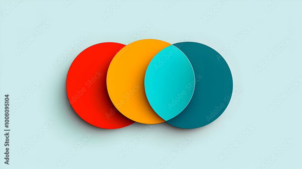 Colorful Circle Graphic Design on a Blue Background Colorful Circle Graphic Design on a Blue Background