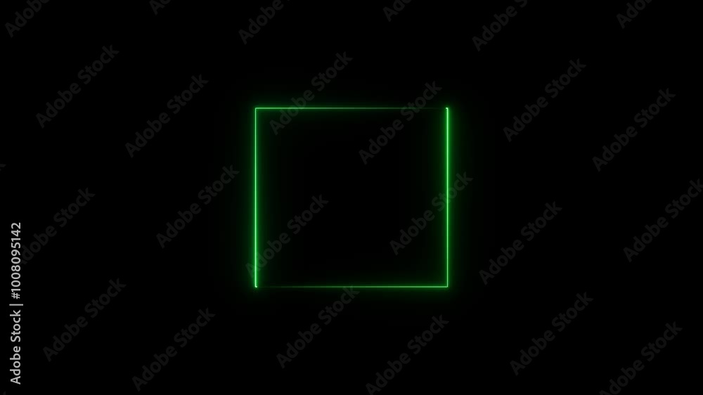 Computer generated color animation. 3D rendering neon frame of blue and pink colors. Frame glowing light effect green screen background. Computer generated color animation. 3D rendering neon frame of blue and pink colors. Frame glowing light effect green screen background.