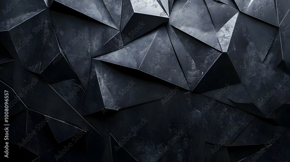 Abstract Black Geometric 3D Background Abstract Black Geometric 3D Background
