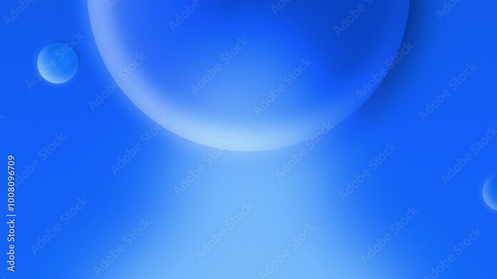 An abstract looping animation of the blue, glowing planet hovering at the top of the frame. Multiple blue moons of varying sizes orbit the planet, creating a mesmerizing and surreal cosmic scene. An abstract looping animation of the blue, glowing planet hovering at the top of the frame. Multiple blue moons of varying sizes orbit the planet, creating a mesmerizing and surreal cosmic scene.