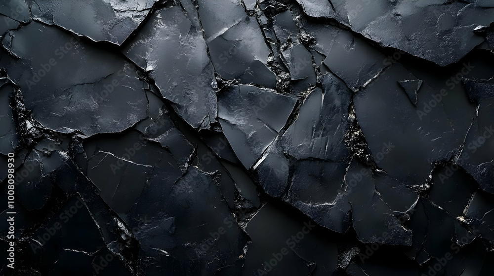 Black Cracked Stone Abstract Background Black Cracked Stone Abstract Background