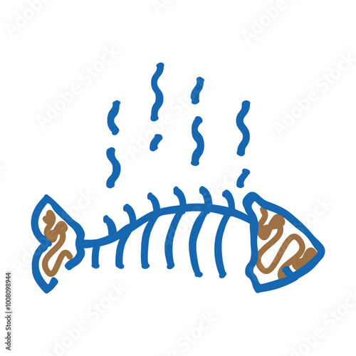 stench smell doodle icon sketch vector. stench smell sign. isolated symbol illustration