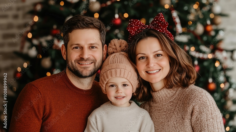 Multigenerational Family Celebrating Together with Joyful Expressions Surrounded by Vibrant Holiday Decorations and Warm Lighting.