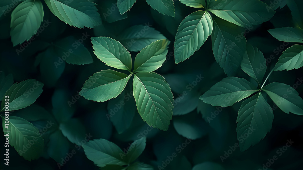 Dark Green Leaf Abstract Background Dark Green Leaf Abstract Background