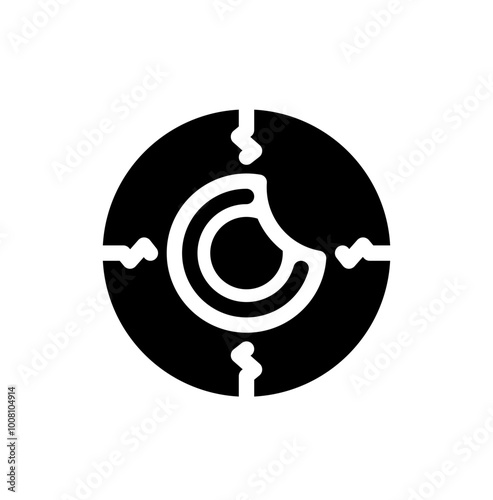 Icon Fill Black Color - Scary Eyes