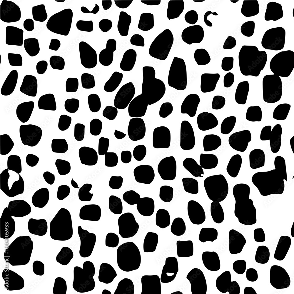 Flat square image showcasing a modern abstract dalmatian-inspired design with irregular shapes in neutral tones. Ideal for backgrounds and contemporary decor. Flat square image showcasing a modern abstract dalmatian-inspired design with irregular shapes in neutral tones. Ideal for backgrounds and contemporary decor.