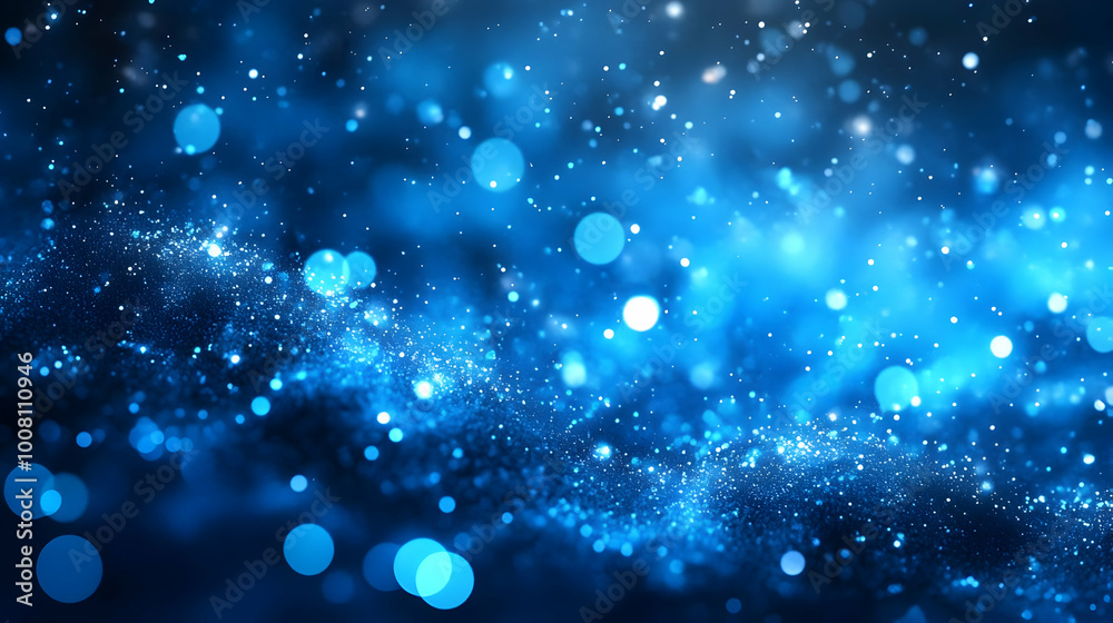 Blue Abstract Background with Bokeh Lights Blue Abstract Background with Bokeh Lights