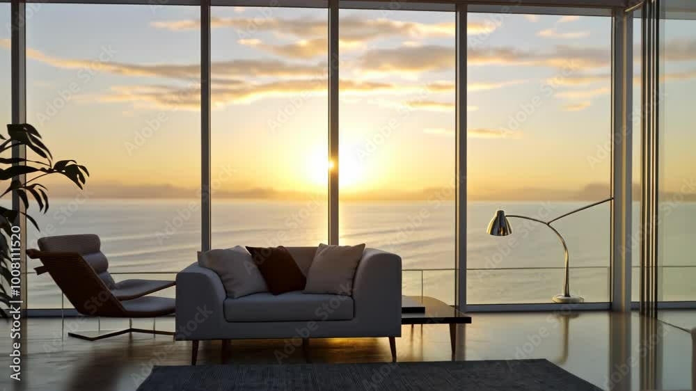 Living room with Ocean view