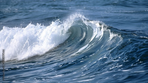 A single wave in the ocean.