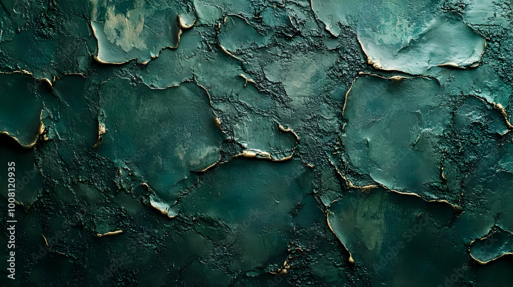 Abstract Texture Background - Green and Gold Abstract Crackled Wall Abstract Texture Background - Green and Gold Abstract Crackled Wall