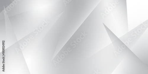 Abstract white and grey background .Minimal geometric white light background .Abstract white and grey on light silver background modern design used about technology or product presentation backdrop.	