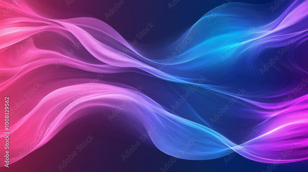 Abstract background with flowing lines in pink and blue. Abstract background with flowing lines in pink and blue.