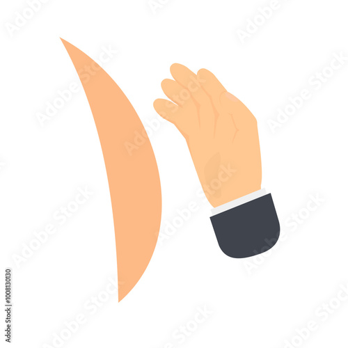 Human palm slaps. Hand slaps on elastic, vector illustration